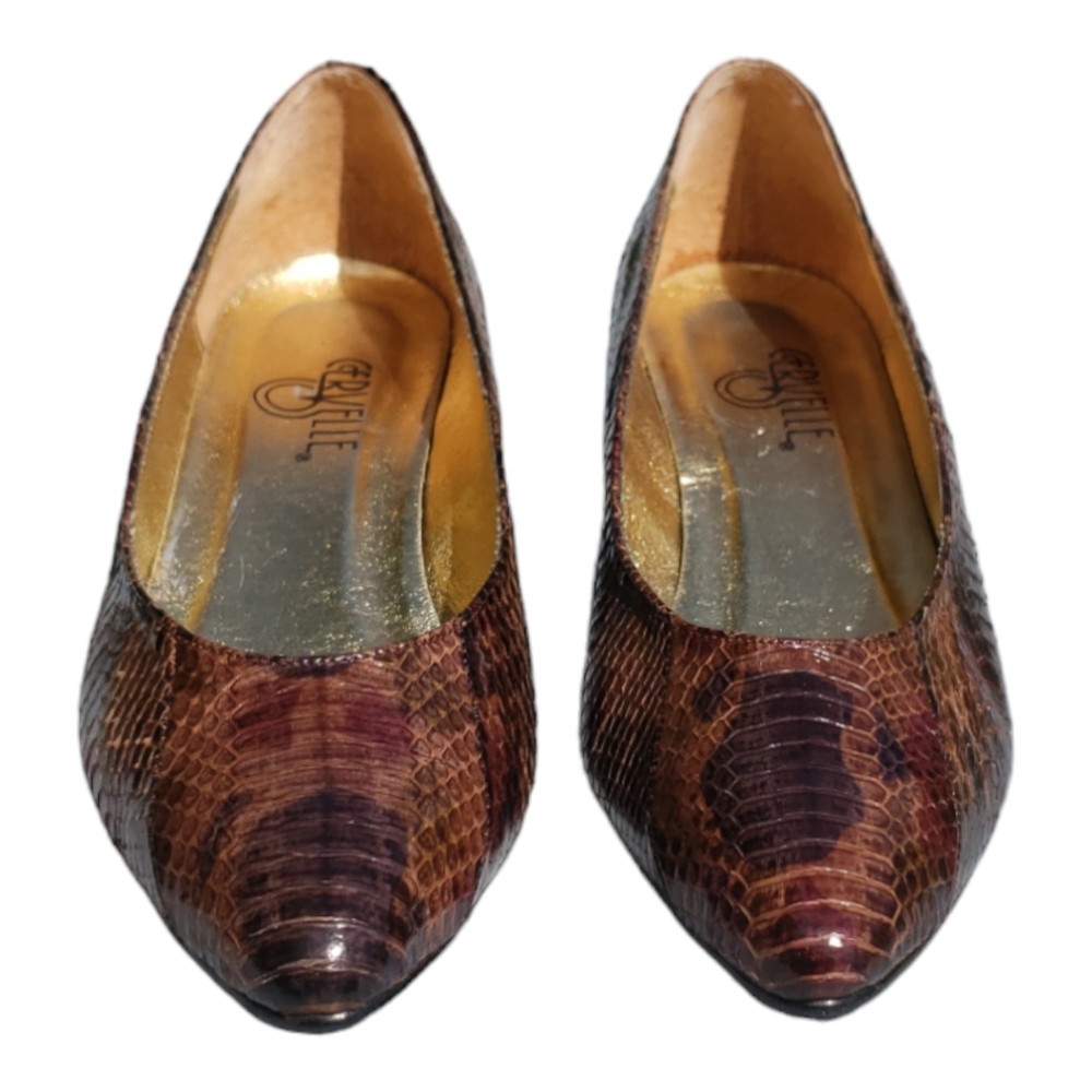 Cervelle Womens Size 6.5M Snake Skin Pump Heels